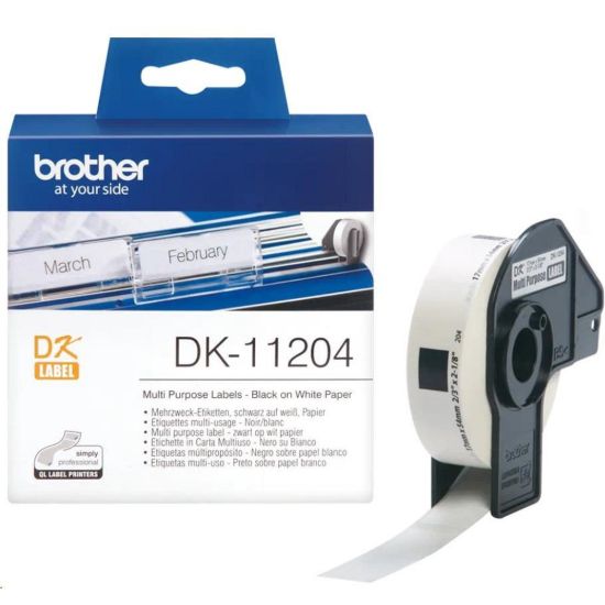 Obrázek BROTHER DK- 11204 Multi Purpose Labels 17 x 54mm (400 ks)