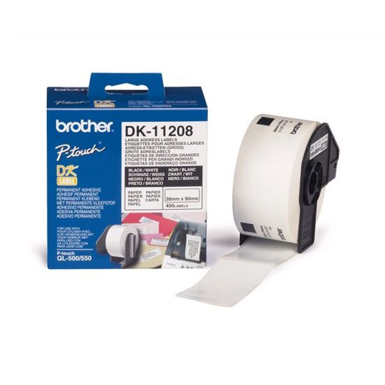 Obrázek BROTHER DK- 11208 Široké adresní štítky 38x 90mm (400 ks)