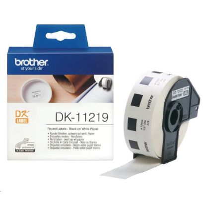 Obrázek BROTHER DK- 11219 (papírové / kulaté, průměr 12 mm - 1200 ks)