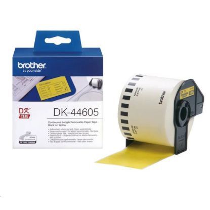 Obrázek BROTHER DK- 44605 žlutá papírová role snadno odstranitelná (62mm)