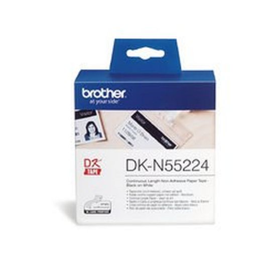 Obrázek BROTHER DK- N55224 bílá papírová role nelepící s vyšší gramáží (54mm)