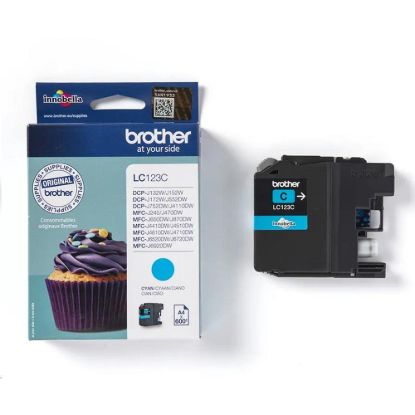 Obrázek BROTHER INK LC- 123C cyan cca 600