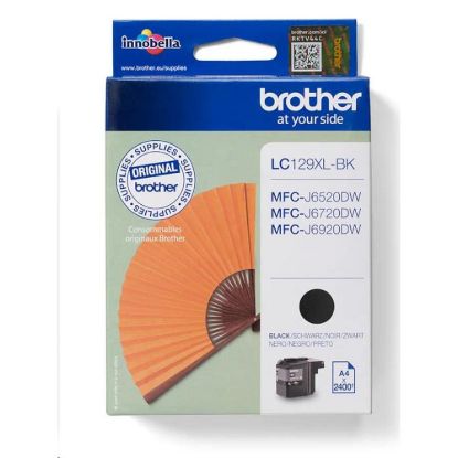 Obrázek BROTHER INK LC- 129XLBK (inkoust black 2400 str., ISO / IEC 24711) POUZE (6520, 6920)