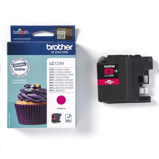 Obrázek BROTHER INK LC-123M magenta cca 600