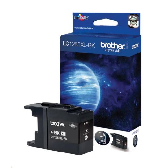 Obrázek BROTHER INK LC-1280XLBK, černý inkoust pro MFC-J6910DW, (2400 str.)