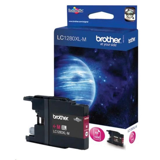 Obrázek BROTHER INK LC-1280XLM, purpurový inkoust pro MFC-J6910DW, 1 200 str.