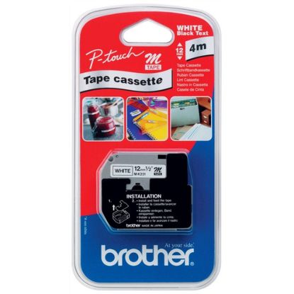 Obrázek BROTHER MK- 231BZ Black On White Tape (12mm)