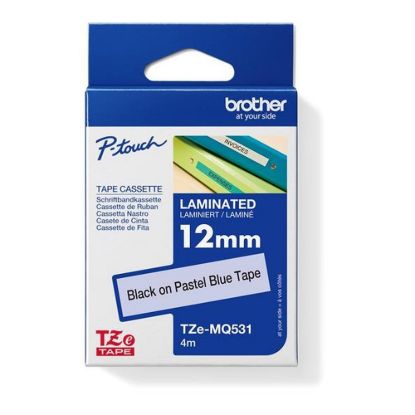 Obrázek BROTHER Originální kazeta s páskou Brother TZe- MQ531 - černá na pastelově modré, 12 mm