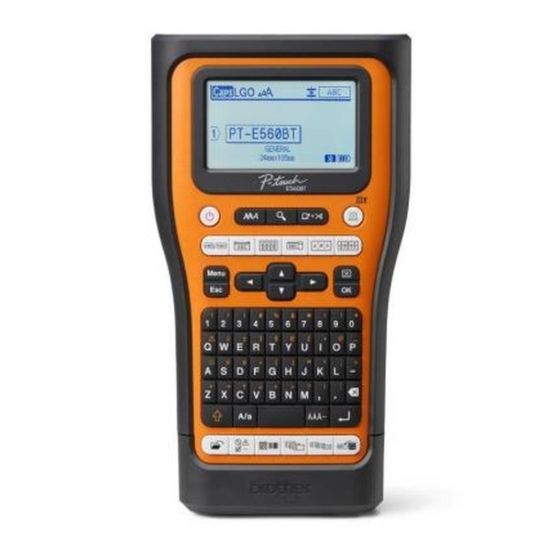 Obrázek BROTHER tiskárna štítků PT- E560BTVP - 12, 24mm, pásky, mobilní, s pouzdrem, Tiskárna Štítků pro průmysl a elekt