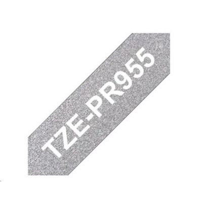 Obrázek BROTHER TZe- PR955- kazeta TZ šířky 24mm, laminovaná TZe- PR955 PREMIUM SILVER / stříbrná páska / bílé písmo