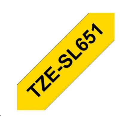 Obrázek BROTHER TZESL651 - kazeta TZ šířky 24mm, lamino TZE- SL651, žlutá/ černé písmo