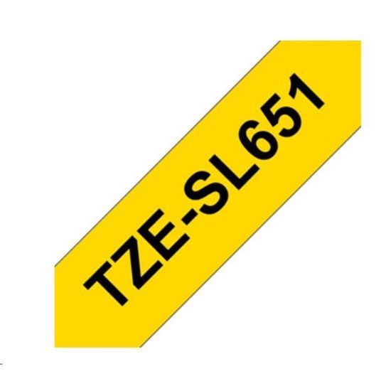 Obrázek BROTHER TZESL651 - kazeta TZ šířky 24mm, lamino TZE- SL651, žlutá/ černé písmo