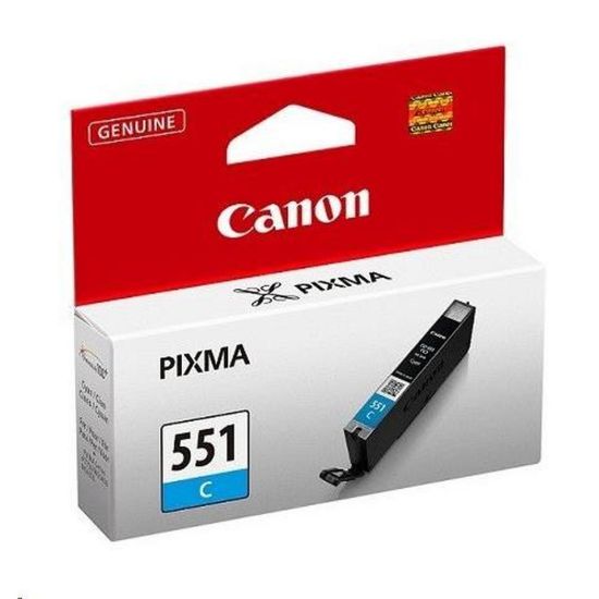 Obrázek Canon CARTRIDGE CLI- 551C azurová pro Pixma iP, Pixma iX, Pixma MG a Pixma MX 6850, 725x, 925, 8750 (332 str.)