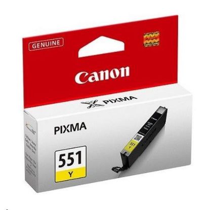 Obrázek Canon CARTRIDGE CLI- 551Y žlutá pro Pixma iP, Pixma iX, Pixma MG a Pixma MX 6850, 725x, 925, 8750 (300 str.)