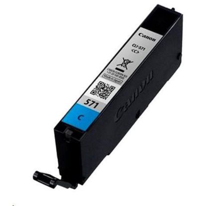 Obrázek CANON CARTRIDGE CLI- 571 C azurová pro PIXMA MG575x, MG685x, MG775x, TS505x, TS605x, TS805x, TS905x (311 str.)