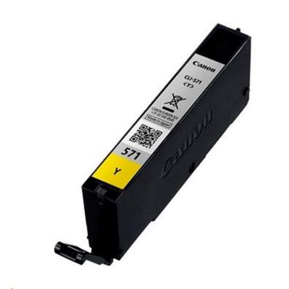 Obrázek CANON CARTRIDGE CLI- 571 Y žlutá pro PIXMA MG575x, MG685x, MG775x, TS505x, TS605x, TS805x (323 str.)