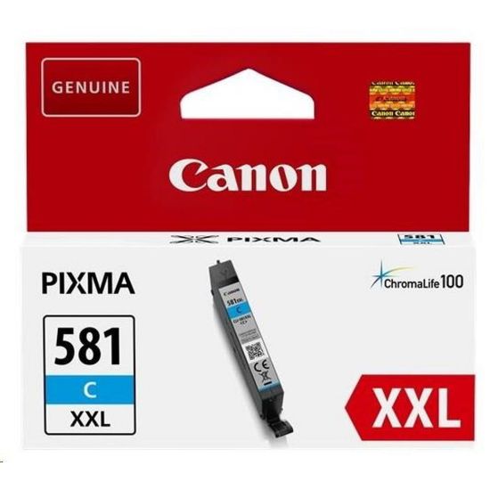 Obrázek Canon CARTRIDGE CLI- 581XXL azurová pro PIXMA TS615x, TS625x, TS635x, TR7550, TS815x (820str.)