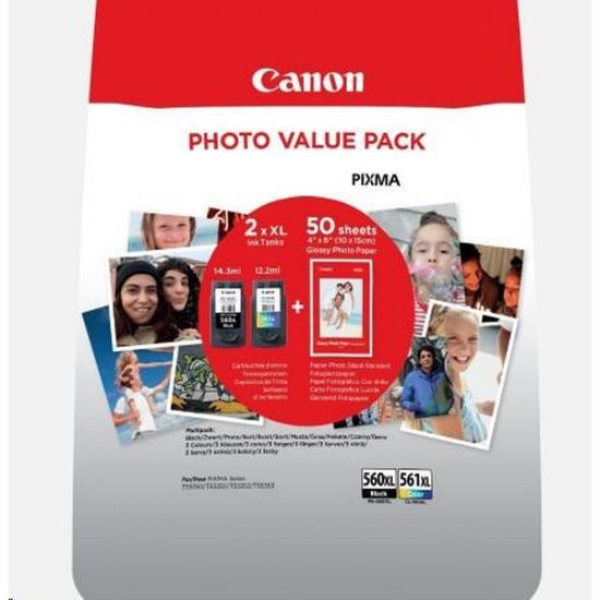 Obrázek Canon CARTRIDGE CRG PG- 560XL/ CL- 561XL PHOTO VALUE pro PIXMA TS535x, 745x (360 str.)