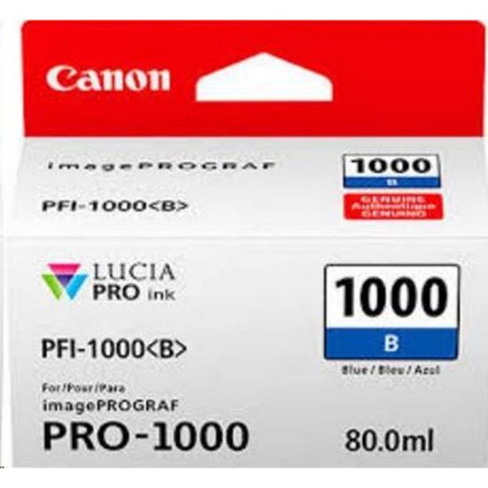 Obrázek Canon CARTRIDGE PFI- 1000B modrá pro ImagePROGRAF PRO- 1000 (545 str.)