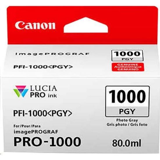 Obrázek Canon CARTRIDGE PFI- 1000PGY photo šedá pro ImagePROGRAF PRO- 1000 (270 str.)