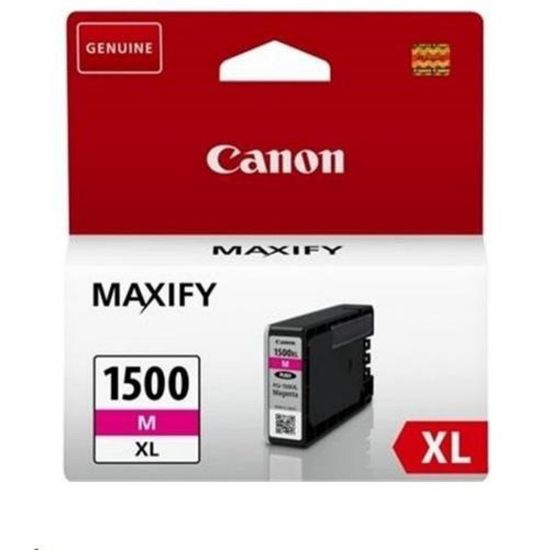 Obrázek Canon CARTRIDGE PGI- 1500XL M purpurová pro Maxify MB2050, MB2150, MB2350, MB2750 a MB2755 (780 str.)