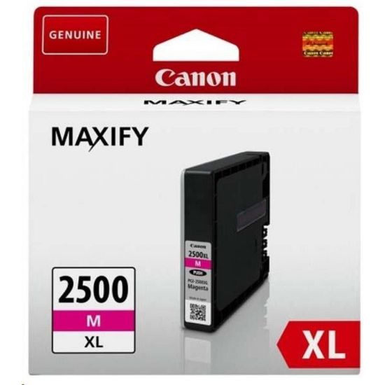 Obrázek Canon CARTRIDGE PGI- 2500XL M purpurová pro Maxify iB4050, iB4150, MB5050, MB5150, MB5155, MB5350, MB54x (1295 str.)