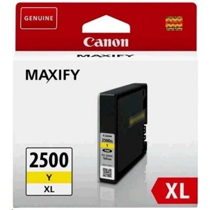 Obrázek Canon CARTRIDGE PGI- 2500XL Y žlutá pro Maxify iB4050, iB4150, MB5050, MB5150, MB5155, MB5350, MB5450 a MB…