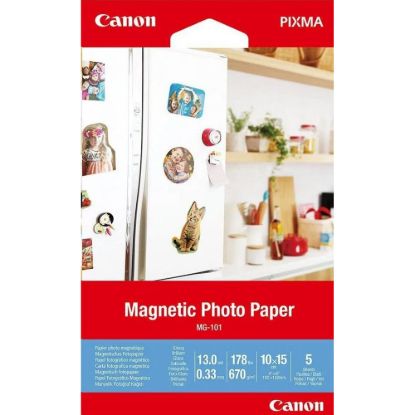 Obrázek Canon magnetický fotopapír MG- 101, 10 x 15cm, 5 listů v balení, 670 g/ m