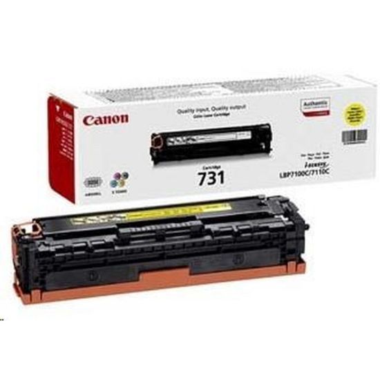 Obrázek Canon TONER CRG- 731Y žlutá pro i- SENSYS LBP7100Cn, LBP7110Cw, MF623Cn, MF628Cw, MF8230Cn, MF8280Cw (1 500 str.)