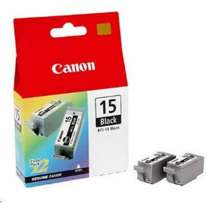 Obrázek Canon CARTRIDGE BCI- 15BK černá TWIN- PACK pro i70, i80, iP90, Bubble Jet i70, i80 (390 str.)
