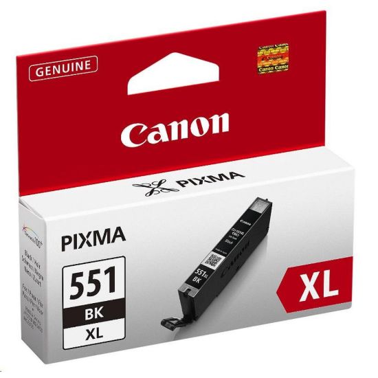 Obrázek Canon CARTRIDGE CLI- 551BK XL černá pro Pixma iP, Pixma iX, Pixma MG a Pixma MX 6850, 725x, 925, 8750 (1130 str.)
