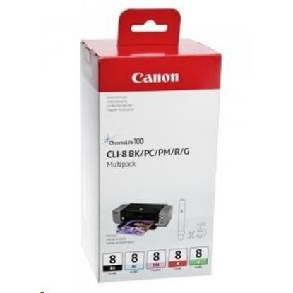 Obrázek Canon CARTRIDGE CLI- 8 BK/ PC/ PM/ R/ G MULTI- PACK pro MP500, 510, 520, MP600, MP800, 810, MP970
