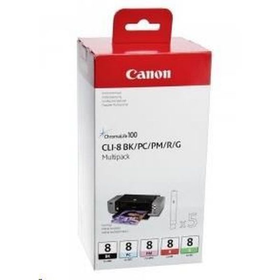 Obrázek Canon CARTRIDGE CLI- 8 BK/ PC/ PM/ R/ G MULTI- PACK pro MP500, 510, 520, MP600, MP800, 810, MP970