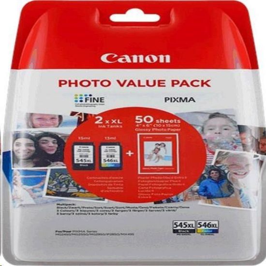 Obrázek Canon CARTRIDGE PG- 545XL/ CL- 546XL SEC - fotopapír + GP- 501 (50 listů) multipack pro Pixma MG a Pixma TS…