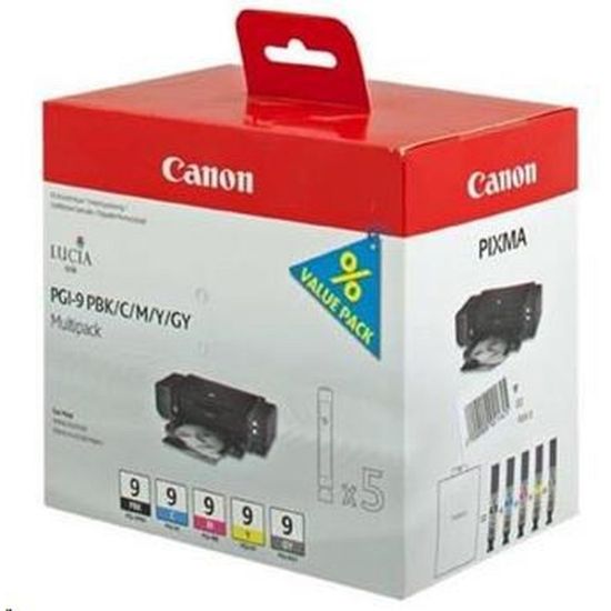 Obrázek Canon CARTRIDGE PGI- 9 PBK/ C/ M/ Y/ GY MULTI- PACK pro PIXMA Pro9500 MARK II, PIXMA iX7000