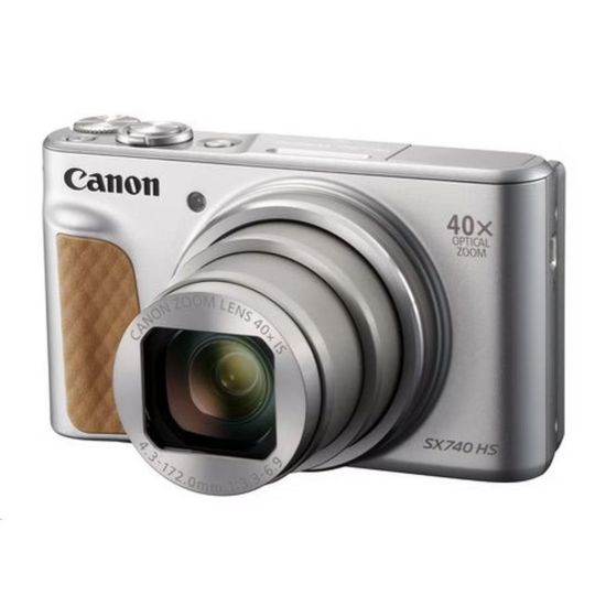 Obrázek Canon PowerShot SX740 HS Lite, 20.3Mpix, 40x zoom, WiFi, 4K video - stříbrný