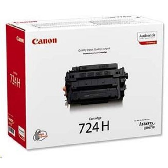 Obrázek Canon TONER 724H černý pro i- SENSYS LBP6750DN, LBP6780x, LBP7780Cx, MF512x, MF515x (12 500 str.)