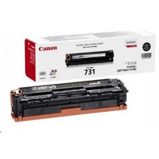 Obrázek Canon TONER CRG- 731BK černá pro i- SENSYS LBP7100Cn, LBP7110Cw, MF623Cn, MF628Cw, MF8230Cn, MF8280Cw (1400 str.)