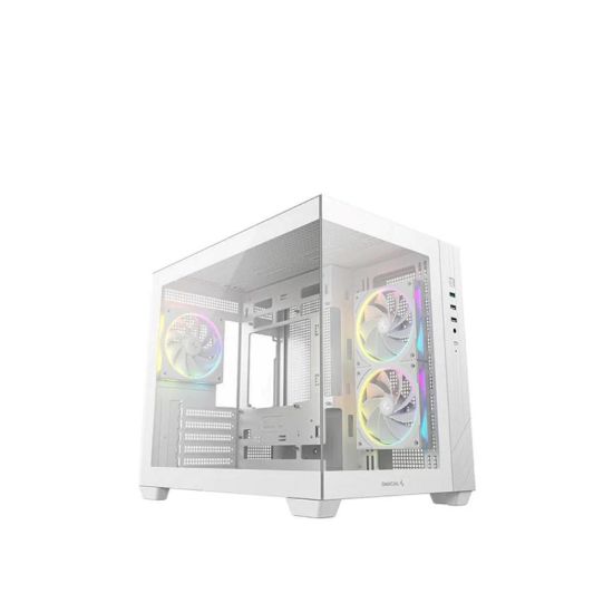 Obrázek DEEPCOOL Case CG330 3F, mATX, Průhledná bočnice, 3 x 120mm ARGB Fan, bílá
