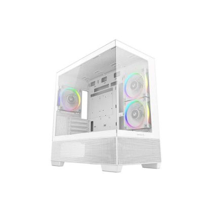 Obrázek DEEPCOOL Case CG380 3F WH, mATX, ARGB, Průhledná bočnice, 3 x 120mm Fan, bílá