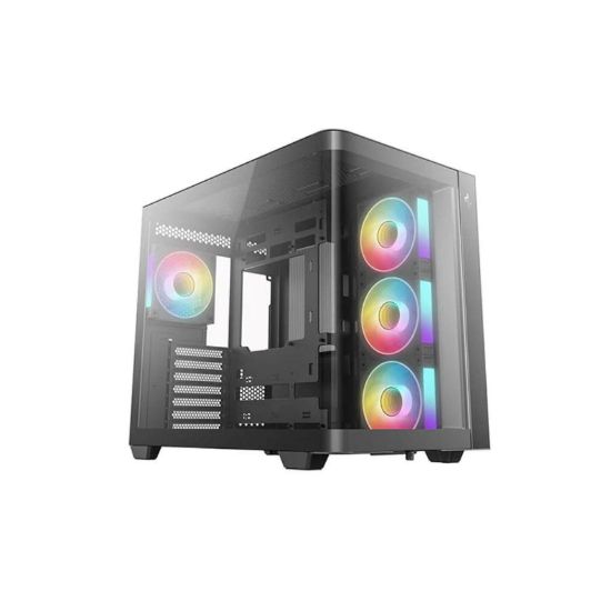 Obrázek DEEPCOOL Case CG530U 4F, ATX, Průhledná bočnice, 4 x 120mm ARGB Fan, černá