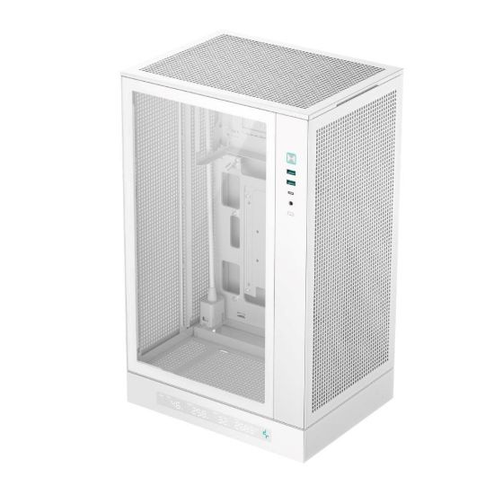 Obrázek DEEPCOOL Case CH270 PLUS, mATX, Průhledná bočnice, bílá
