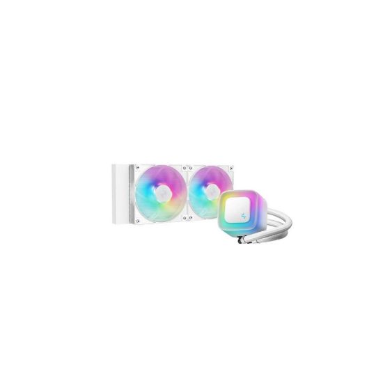 Obrázek DEEPCOOL Vodní chladič LE240 WH V2, ARGB, 2 x 120mm, AM5, LGA1851, bílá