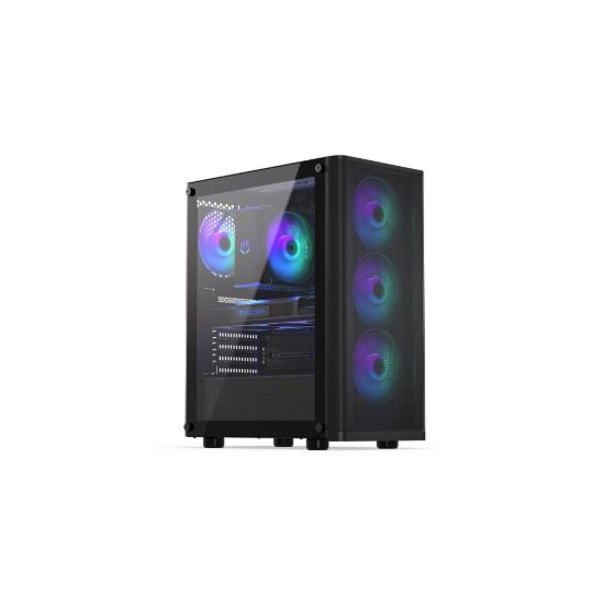 Obrázek ENDORFY Case Ventum 200 ARGB, Průhledná bočnice, ATX, 4 x 120mm ARGB Fan, černá
