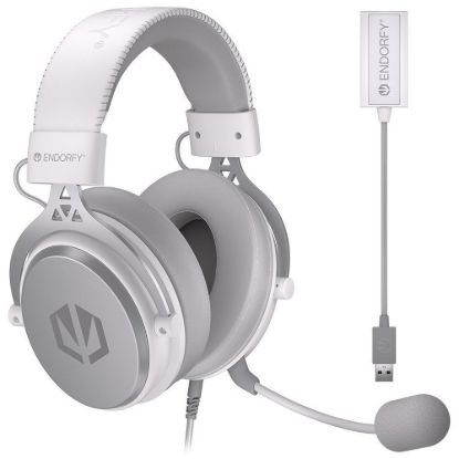 Obrázek ENDORFY Sluchátka Viro Plus USB Onyx White, 3.5mm jack, USB, bílá