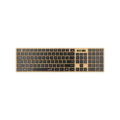Obrázek GENIUS Klávesnice Slimstar 7250BT, membránová, bezdrátová, béžová- černá