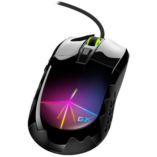 Obrázek GENIUS myš GX GAMING Scorpion M715, drátová, 3D RGB podsvícení, 800- 7200 dpi, USB, 6tlačítek, černá