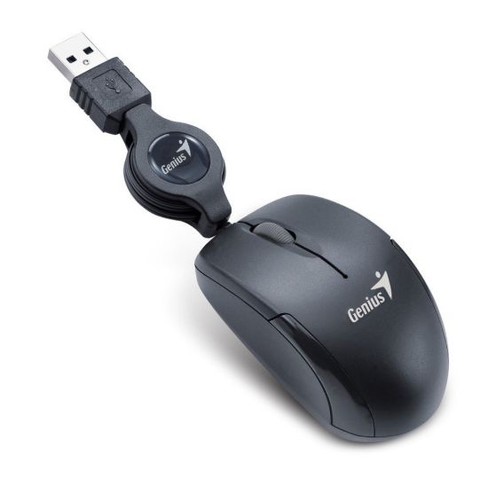 Obrázek GENIUS myš MicroTraveler V2/ drátová/ 1200 dpi/ USB/ černá