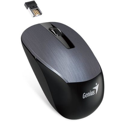 Obrázek GENIUS myš NX- 7015/ 1600 dpi/ Blue- Eye senzor/ bezdrátová/ kovově šedá