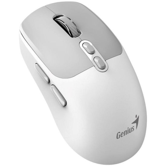 Obrázek GENIUS myš NX- 8080S BT/ duální Bluetooth + 2, 4GHz/ 1600 dpi/ Copilot/ bezdrátová/ tichá/ bílošedá